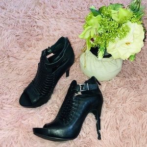 BCBGeneration Black Heels with Buckles